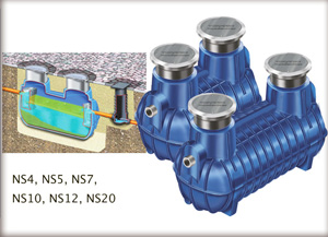 Fettabscheider Erdeinbau - AQUA-LIPOMASTER Typ FE (Z-54.1-464)